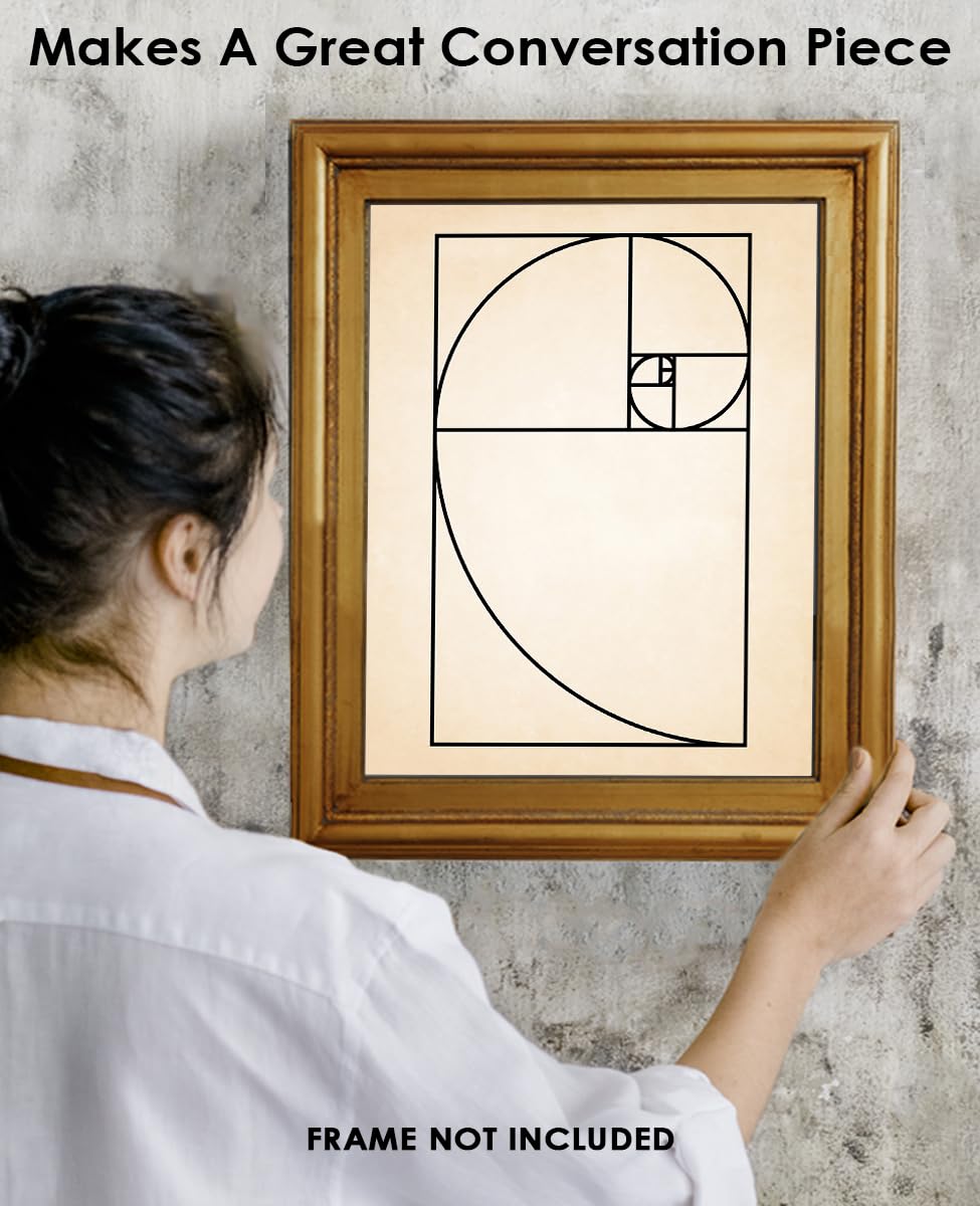 Amazon.com: Buzz Unplugged Vintage Fibonacci Sequence Wall Art